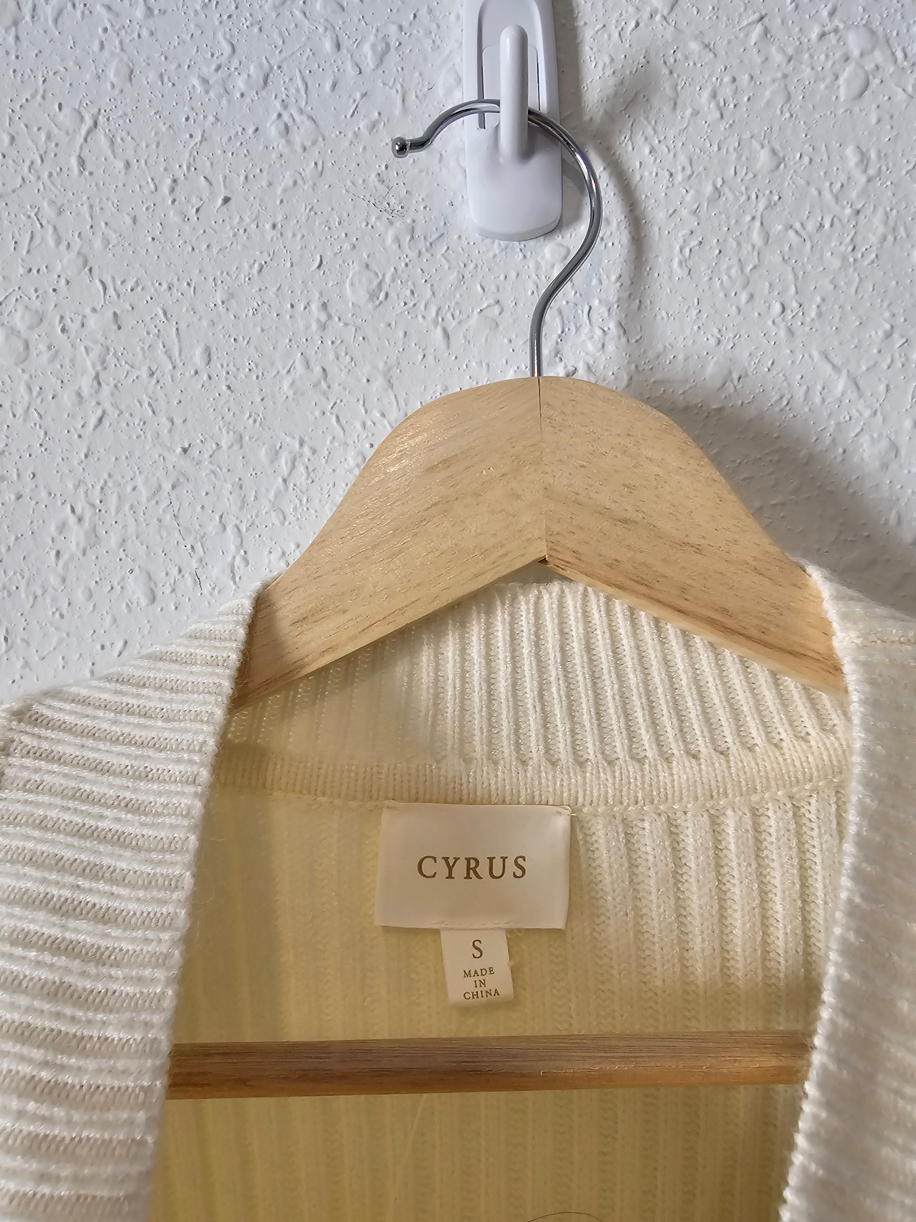 NEW Cream Mock Neck Sweater (S)