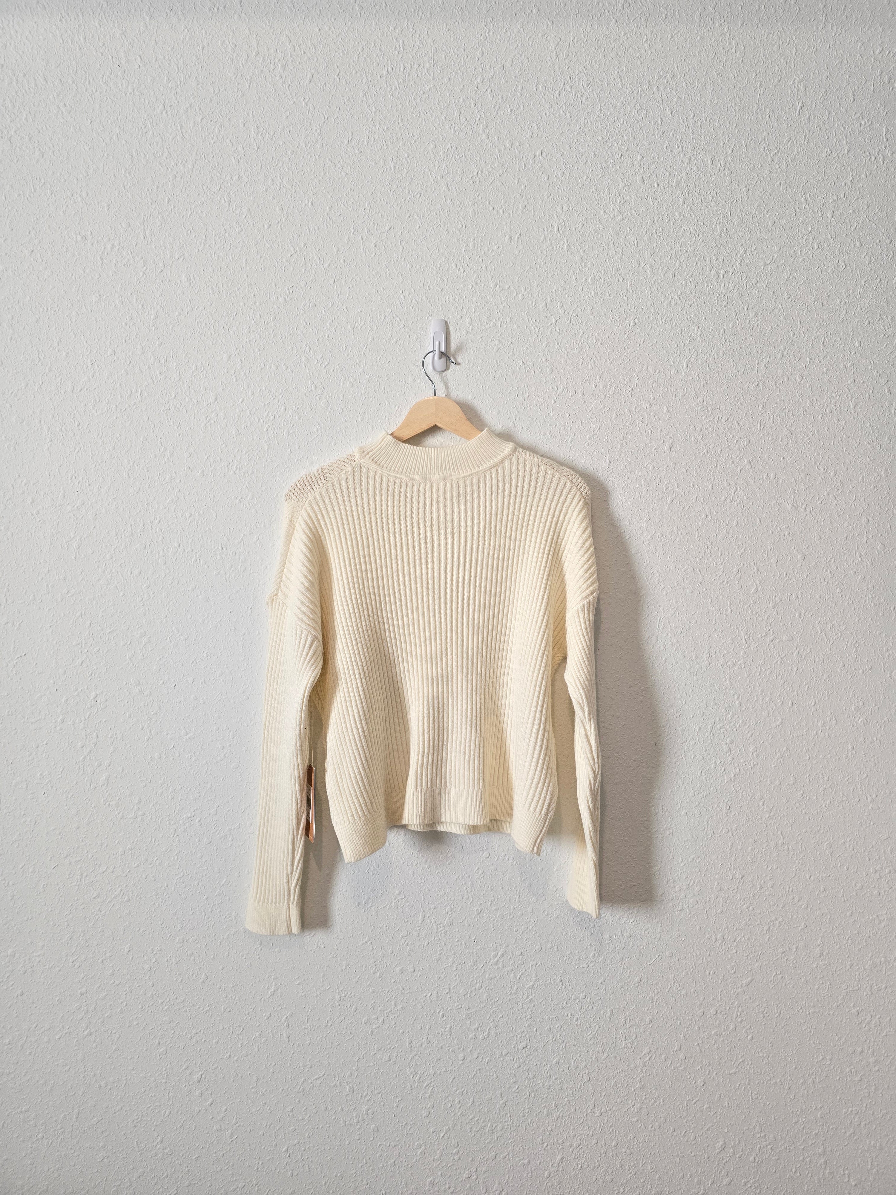 NEW Cream Mock Neck Sweater (S)