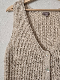 Vintage Cotton Linen Knit Tank (L)