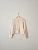 Chunky Textured Cotton Sweater (S)