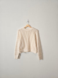 Chunky Textured Cotton Sweater (S)