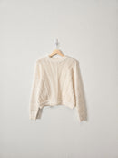 Chunky Textured Cotton Sweater (S)