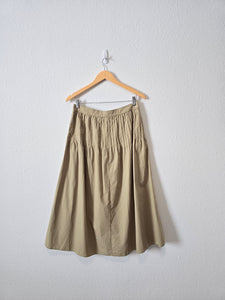 Madewell Green Button Up Midi Skirt (8)