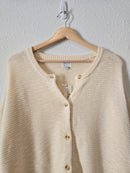 NEW Ribbed Button Up Sweater (L)