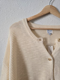 NEW Ribbed Button Up Sweater (L)