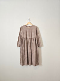 Olive Plaid Babydoll Dress (XS/S)