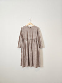 Olive Plaid Babydoll Dress (XS/S)