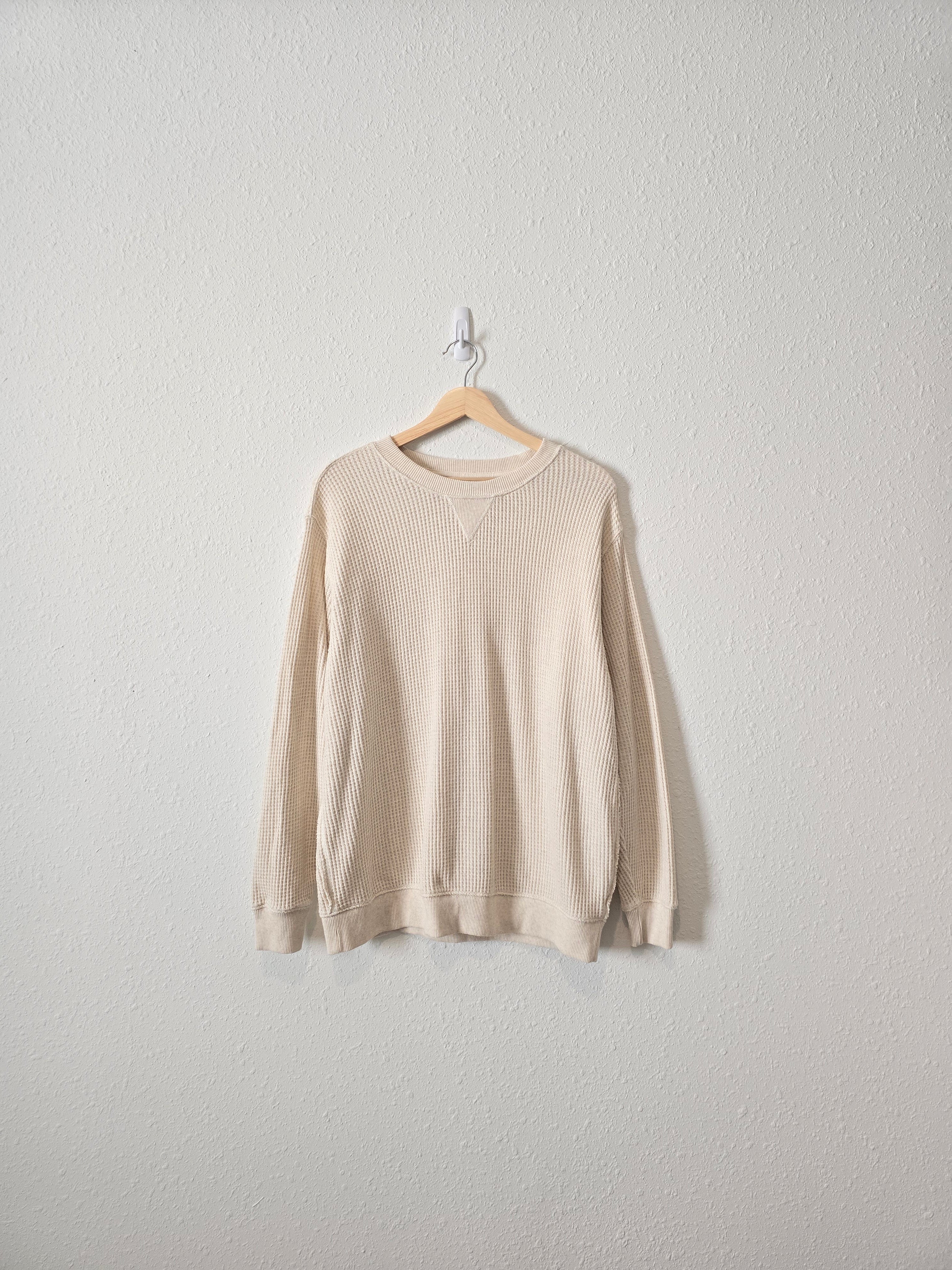 Aerie Oatmeal Waffle Sweatshirt (S)