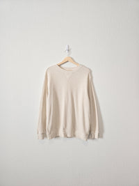 Aerie Oatmeal Waffle Sweatshirt (S)