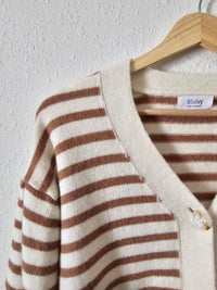 Striped Puff Sleeve Sweater (S/M)