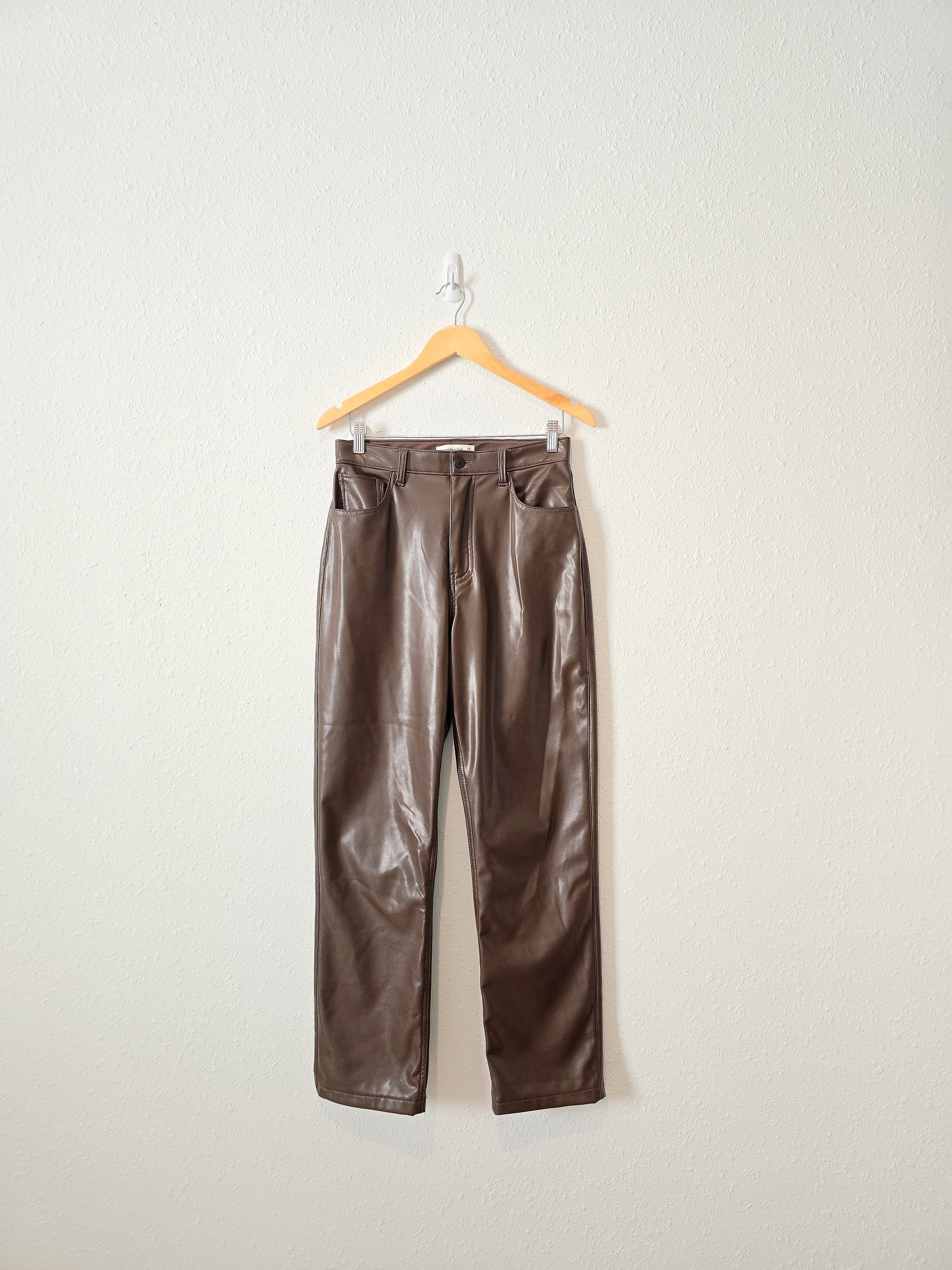 Abercrombie Brown Faux Leather Pants (29/8)