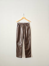 Load image into Gallery viewer, Abercrombie Brown Faux Leather Pants (29/8)
