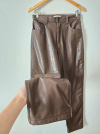 Abercrombie Brown Faux Leather Pants (29/8)