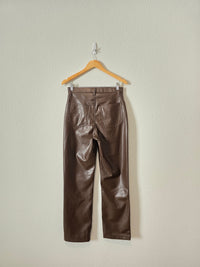 Abercrombie Brown Faux Leather Pants (29/8)