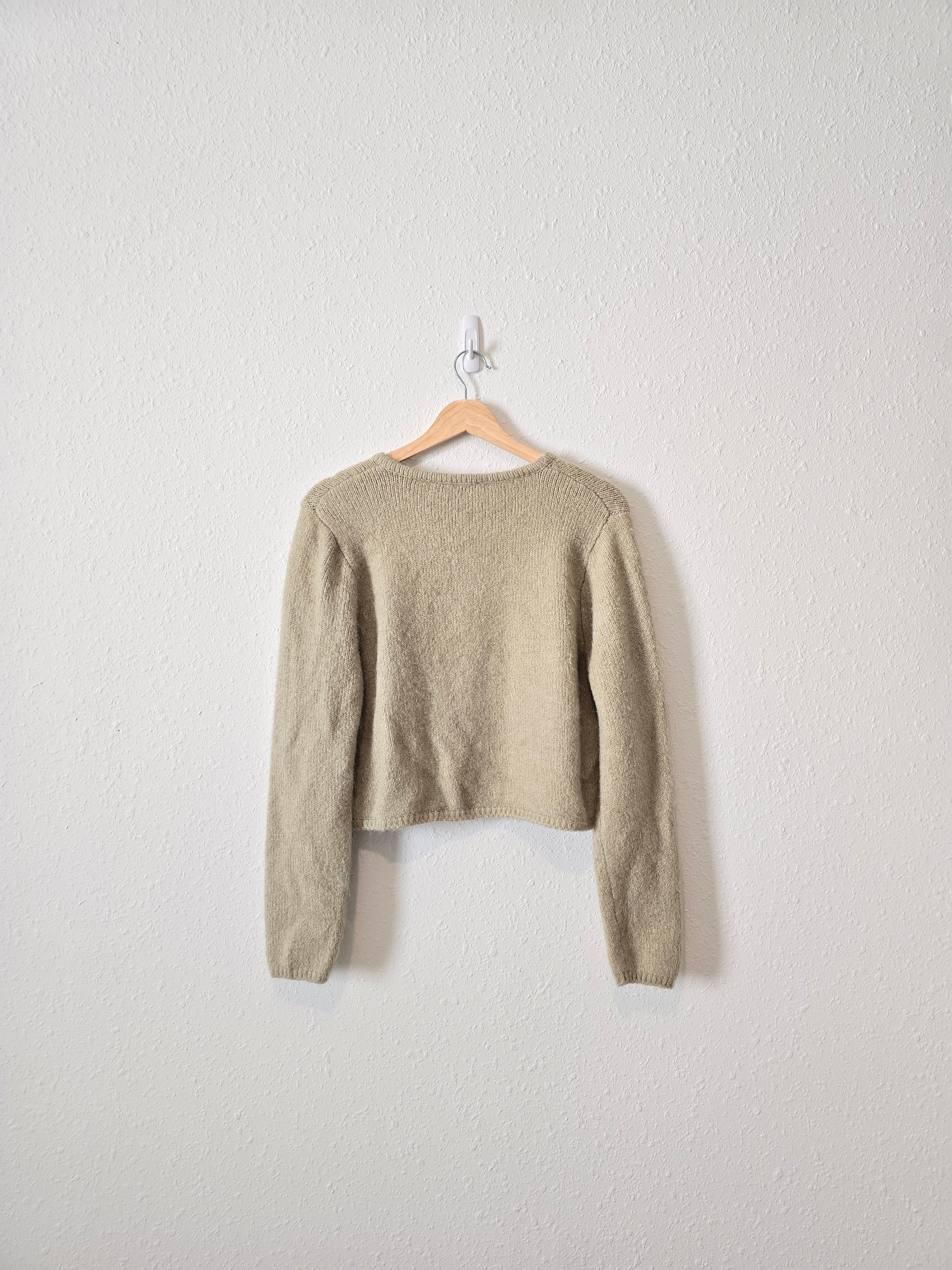 Zara Fuzzy Button Up Sweater (S)