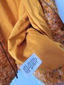 Mustard Floral Quilted Jacket (XXL)