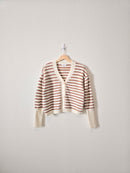 Striped Puff Sleeve Sweater (S/M)