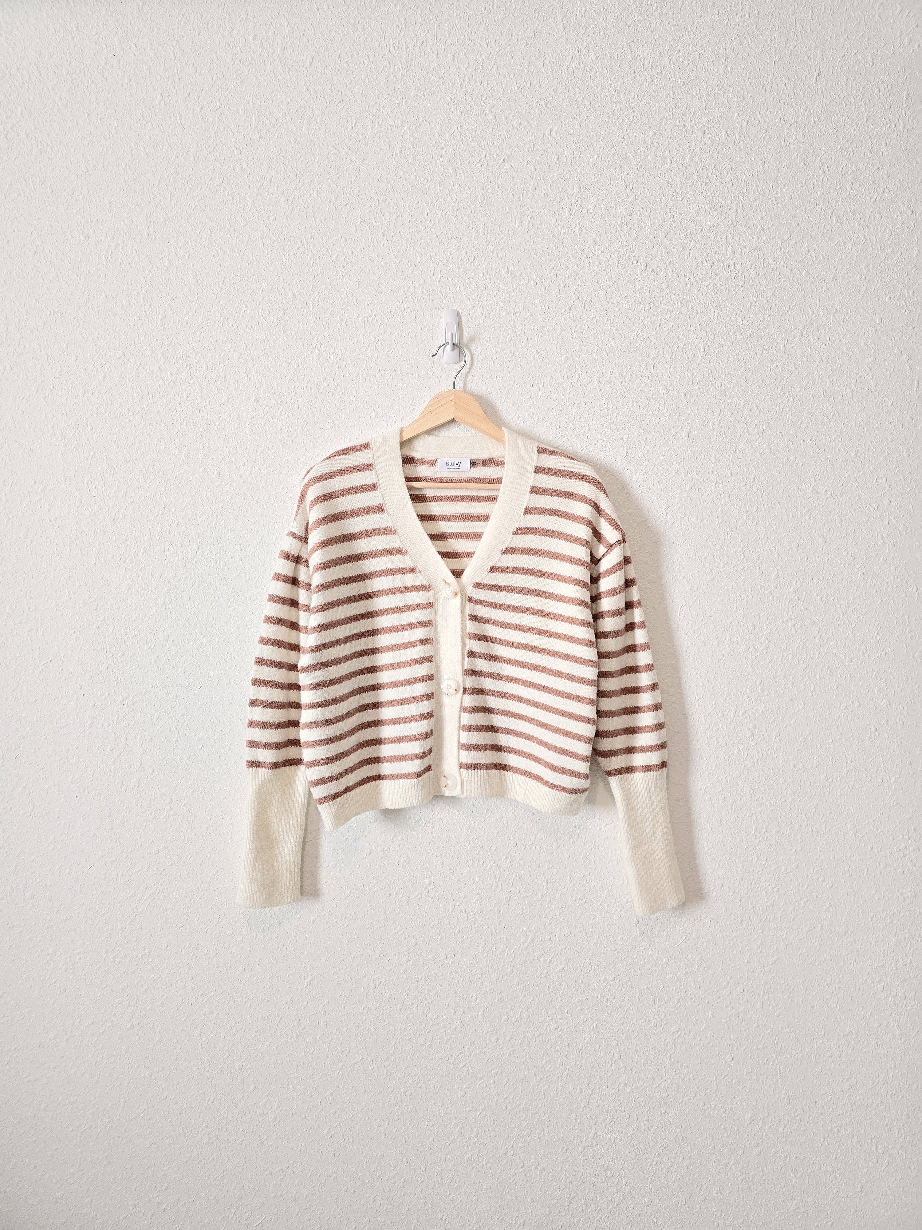 Striped Puff Sleeve Sweater (S/M)