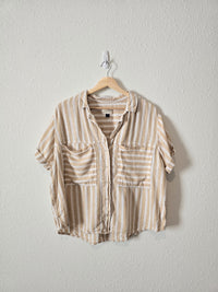 Linen Blend Striped Matching Set (L)