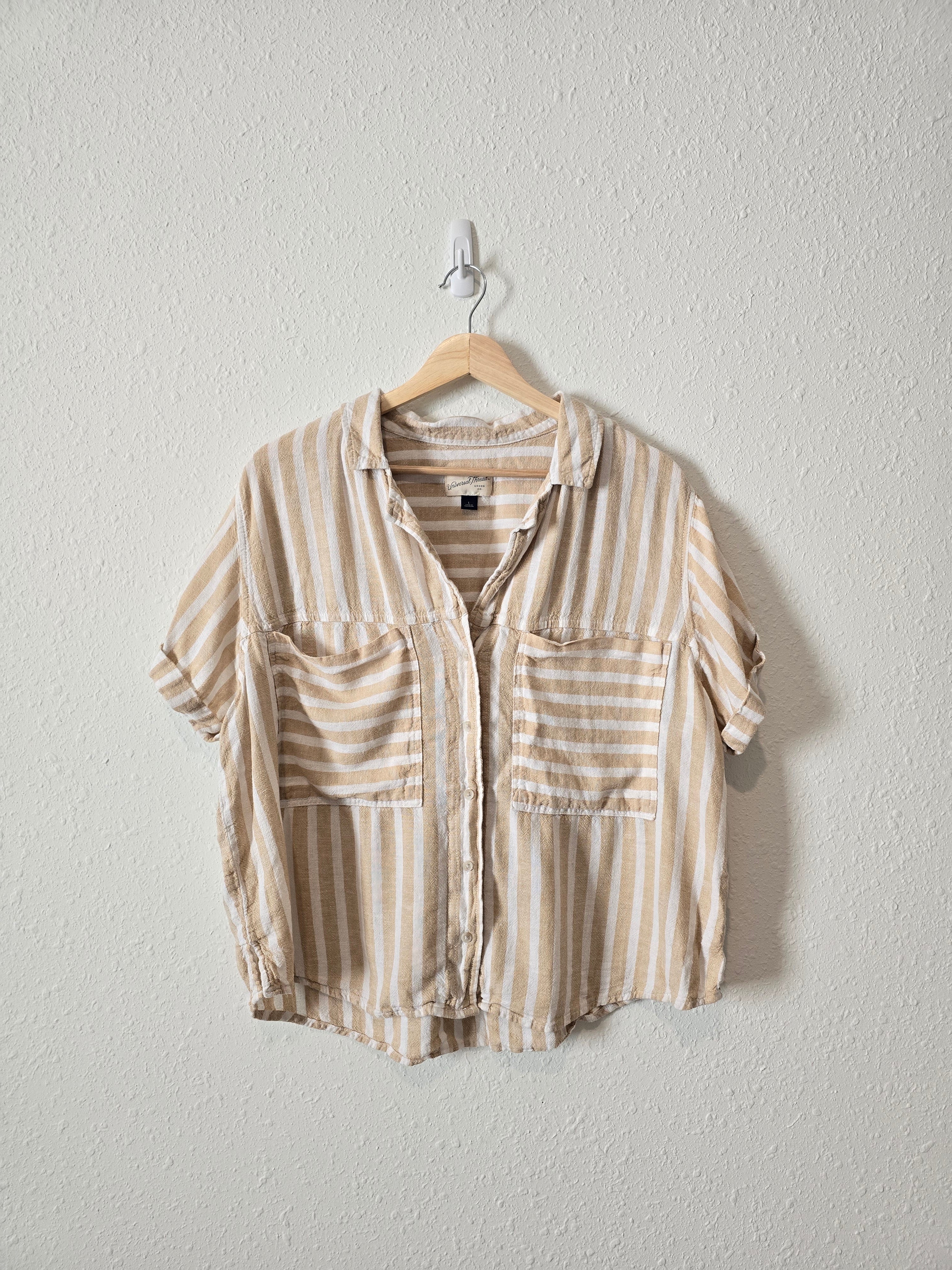 Linen Blend Striped Matching Set (L)