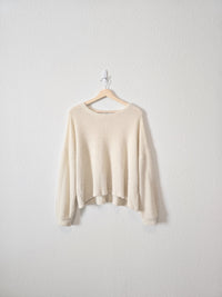 Carly Jean Cream Cozy Sweater (S)