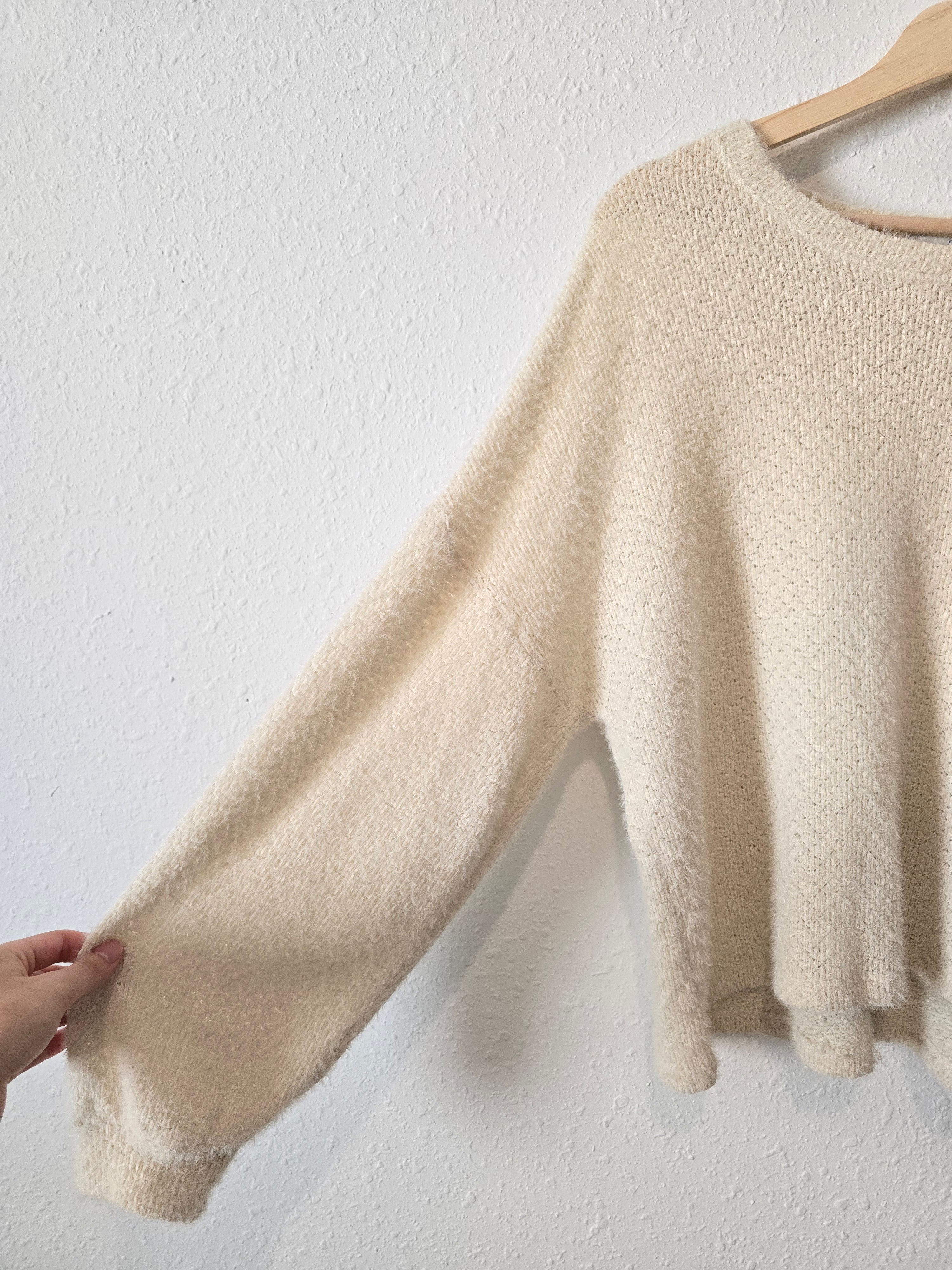 Carly Jean Cream Cozy Sweater (S)