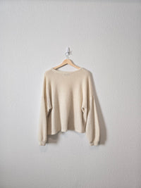 Carly Jean Cream Cozy Sweater (S)