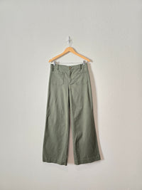 Loft Green Wide Leg Pants (6)