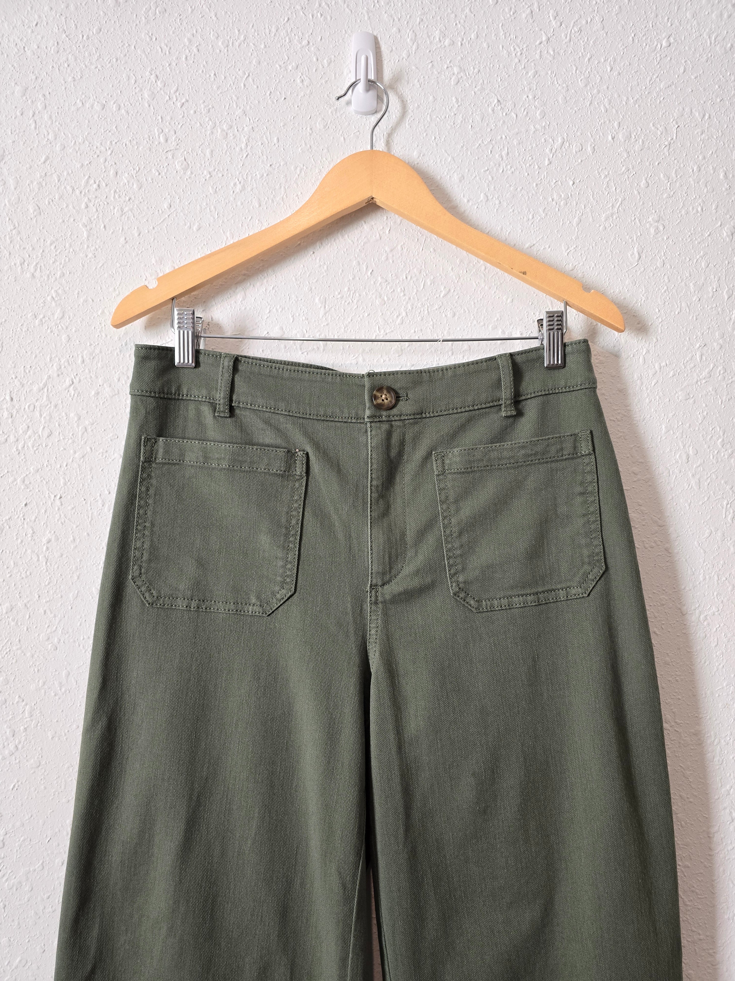 Loft Green Wide Leg Pants (6)