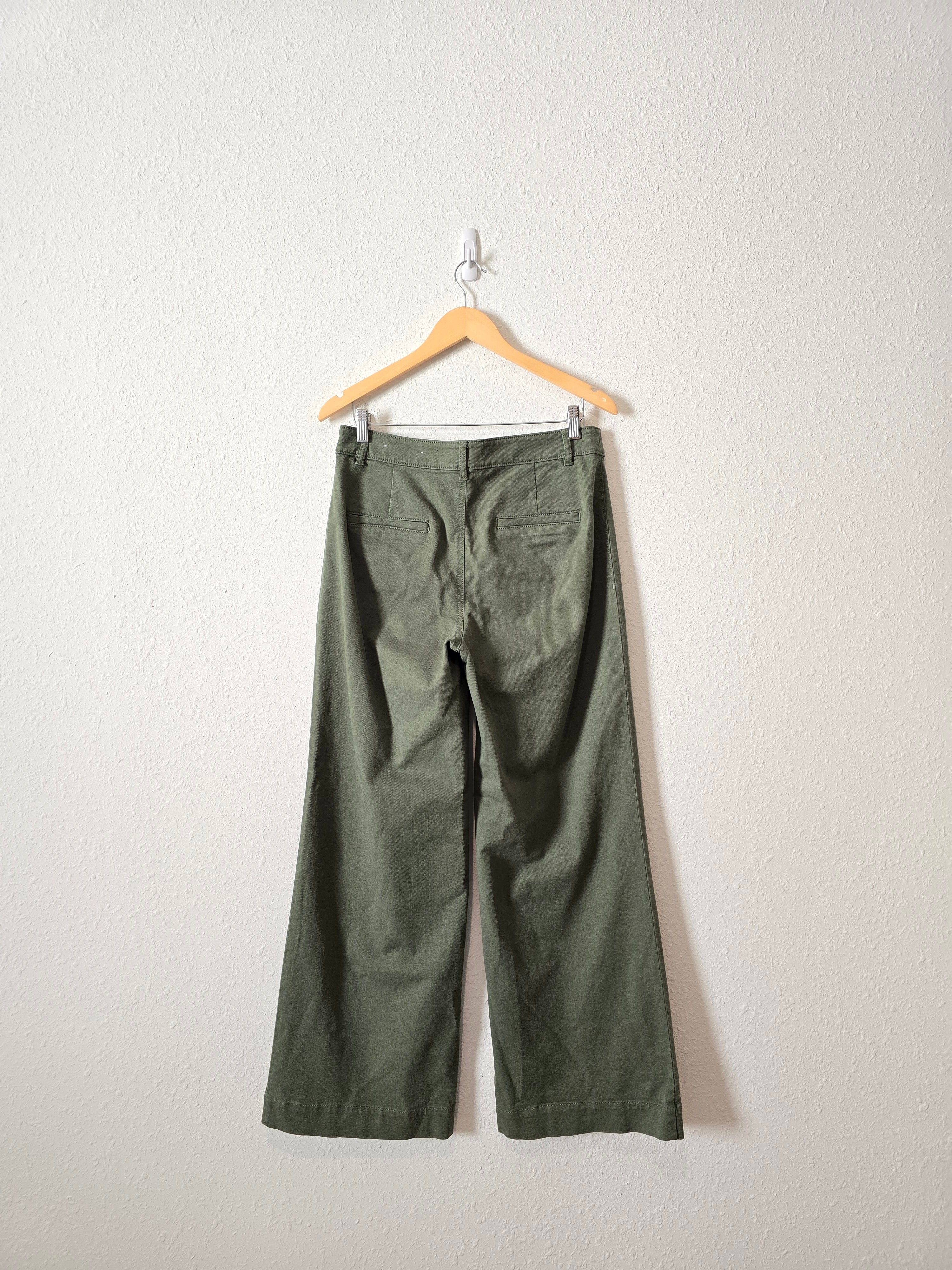 Loft Green Wide Leg Pants (6)