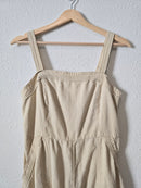 Linen Blend Wide Leg Jumpsuit (S)