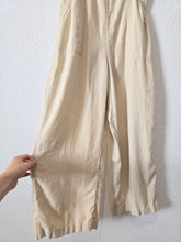 Load image into Gallery viewer, Linen Blend Wide Leg Jumpsuit (S)
