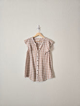 Load image into Gallery viewer, Neutral Gingham Ruffle Tank (XS)
