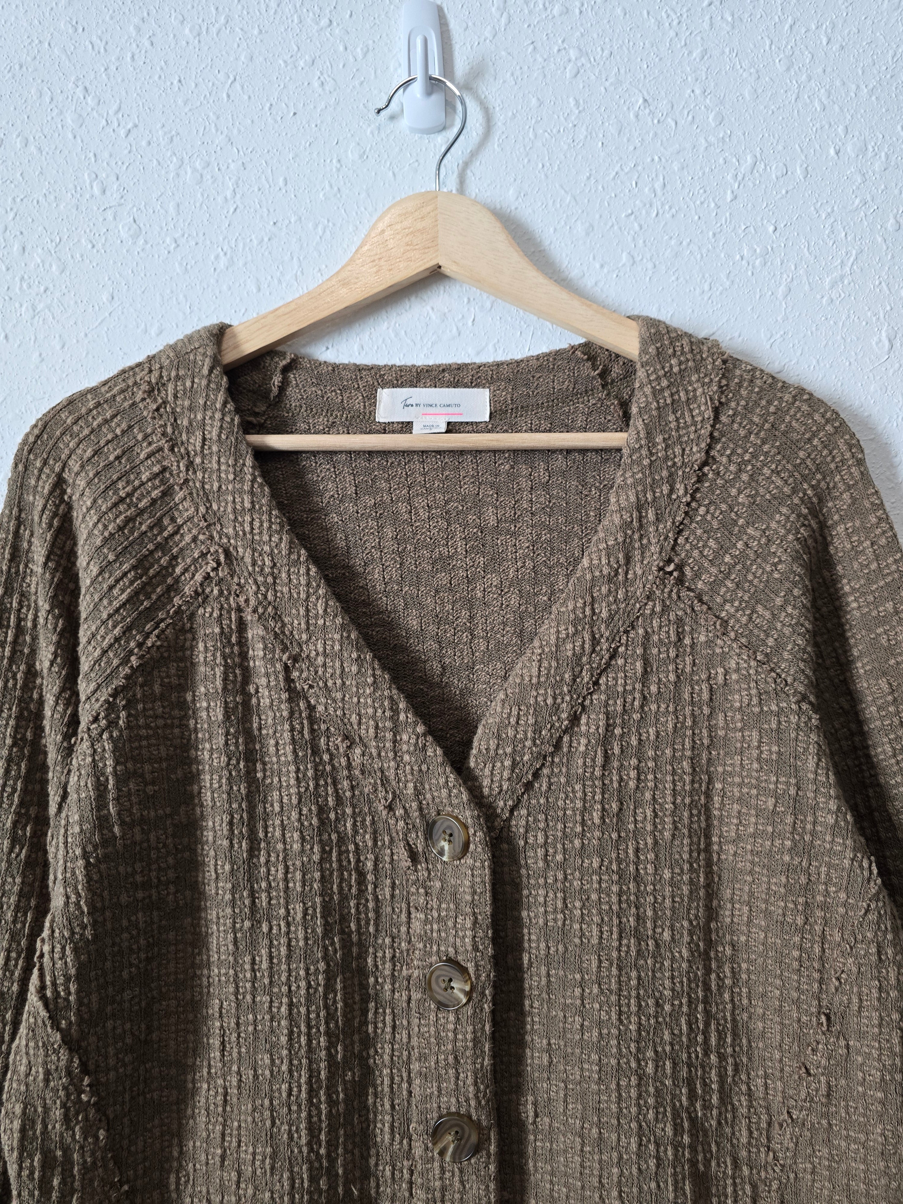 Olive Textured Knit Top (S)