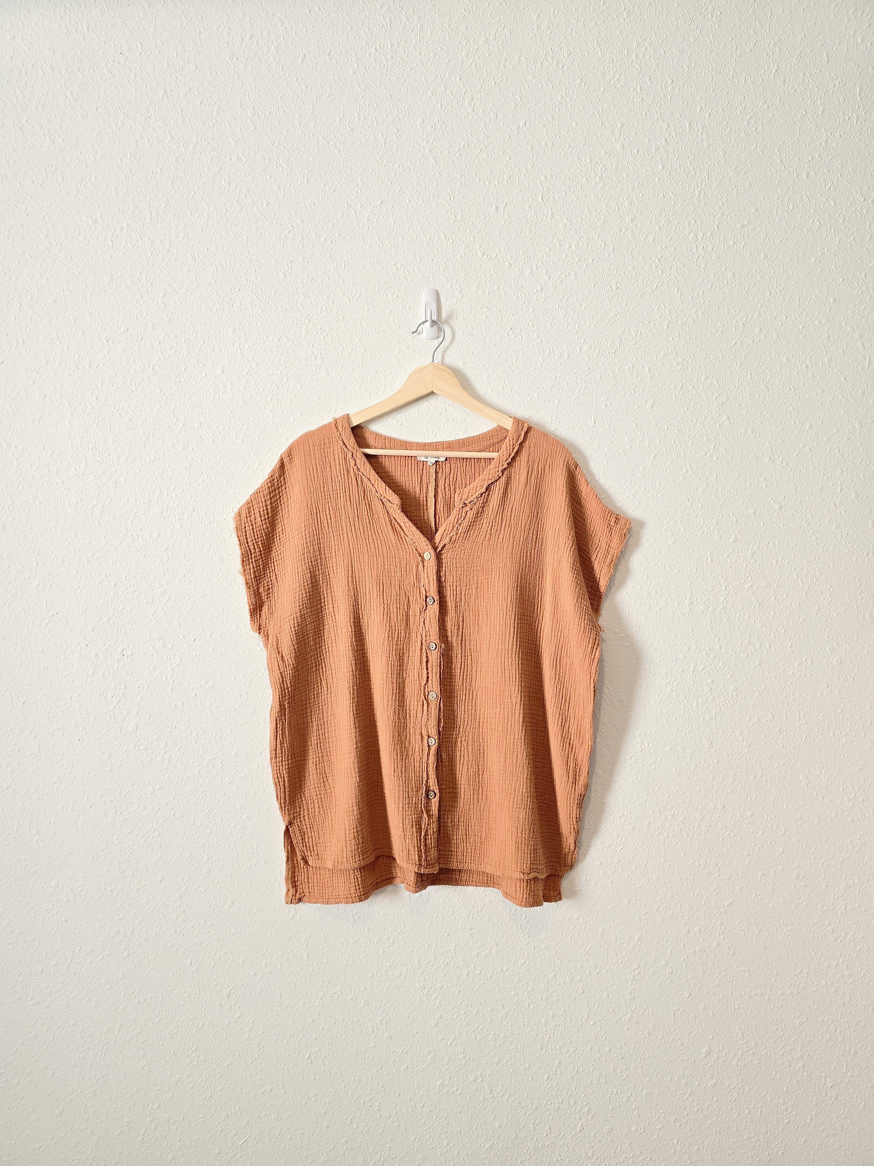 Oversized Gauze Button Up (M)