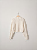 Chenille Knit Mockneck Sweater (S)