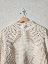 Chenille Knit Mockneck Sweater (S)