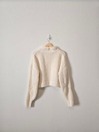 Chenille Knit Mockneck Sweater (S)