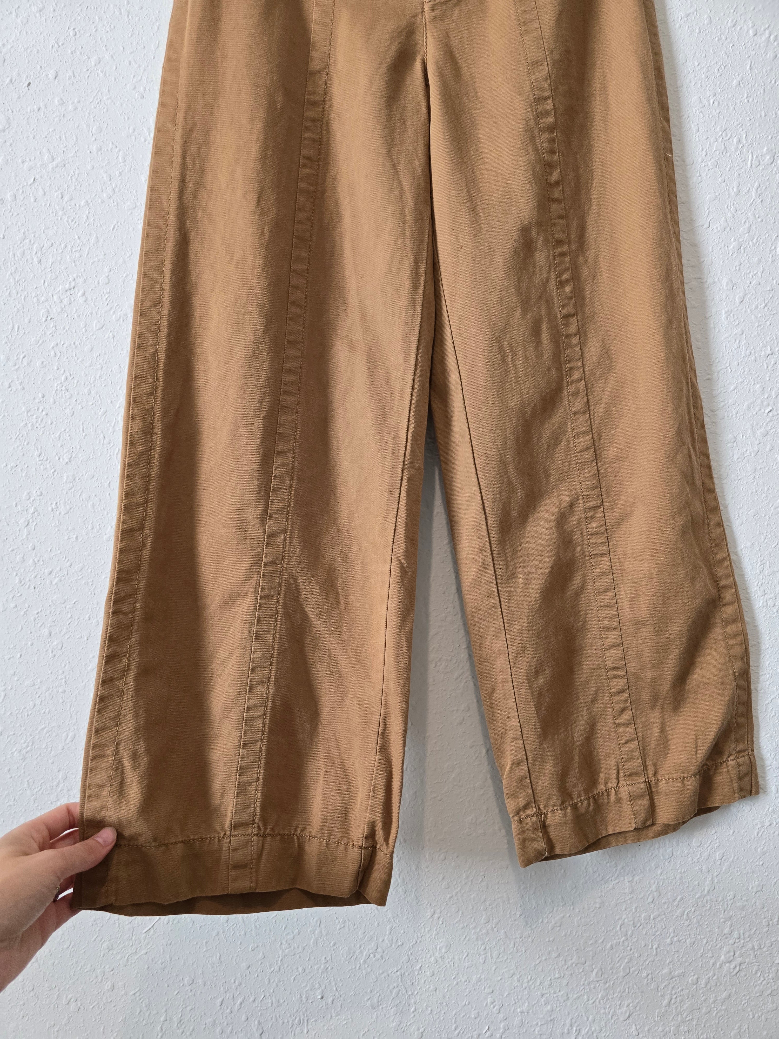 Loft Camel Wide Leg Pants (0/2)