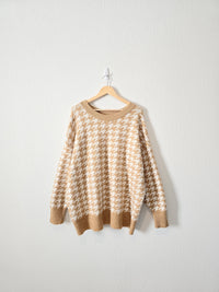 Cozy Houndstooth Sweater (3X)