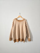 Cozy Houndstooth Sweater (3X)