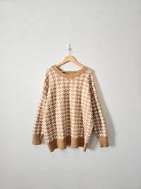 Cozy Houndstooth Sweater (3X)