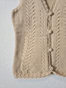 Neutral Button Up Knit Vest (M)