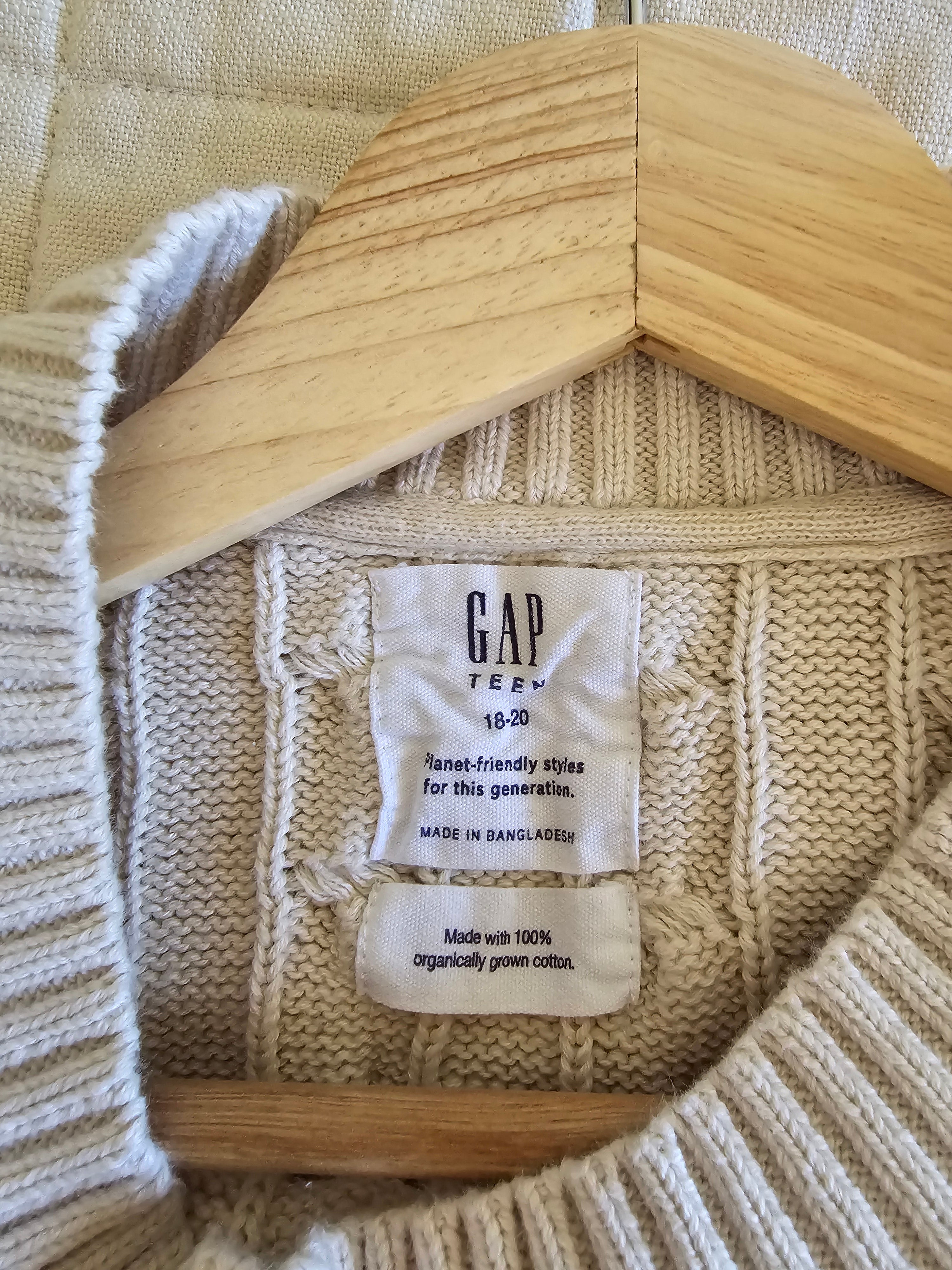 Oat Cable Knit Cotton Sweater (XS-L)