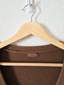 Chocolate Brown Button Up Sweater (S/M)