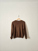 Chocolate Brown Button Up Sweater (S/M)