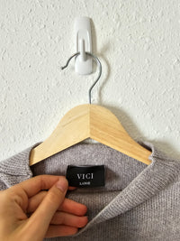 Vici Puff Sleeve Mockneck Sweater (L)