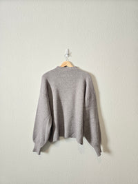 Vici Puff Sleeve Mockneck Sweater (L)