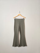 Aerie Green Waffle Flare Pants (M)