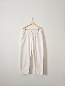 Anthropologie Cream Corduroy Pants (32)